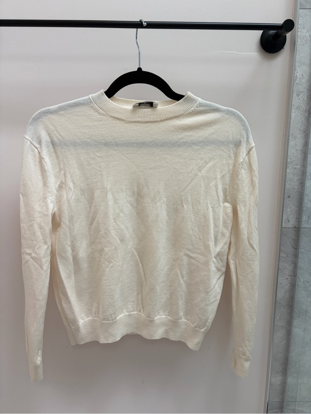 Aritzia Marino Wool Crewneck Women's Sweater - Cream